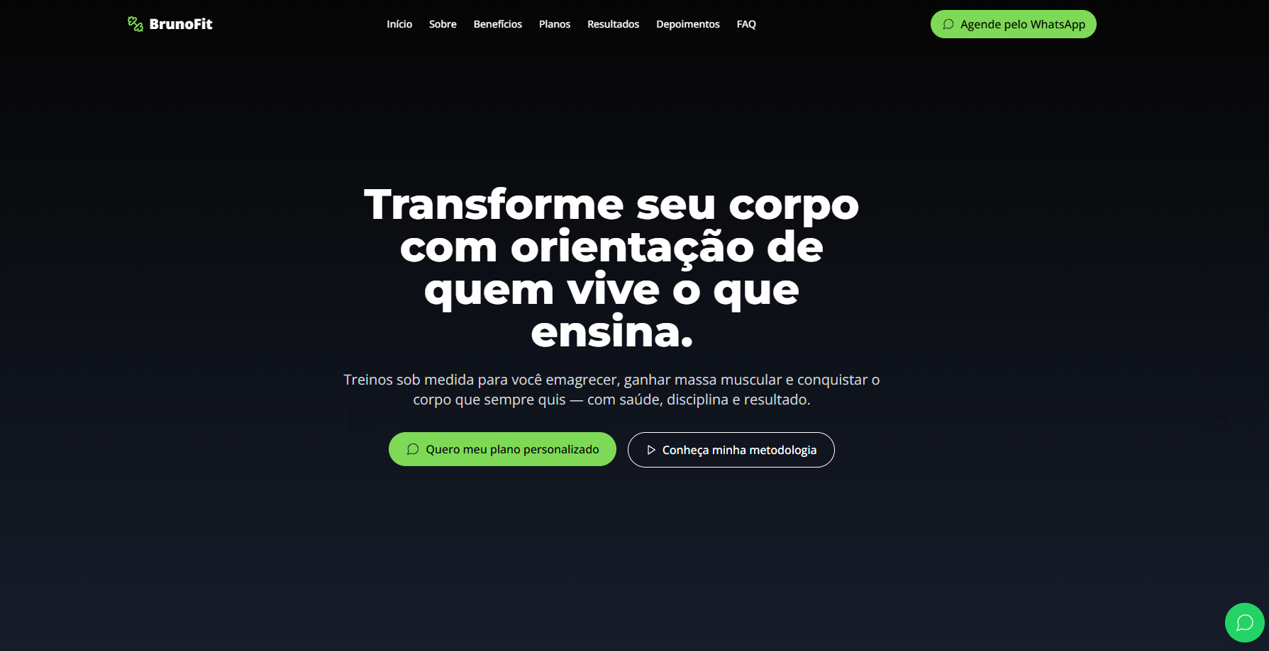 Landing Page – Personal Trainer BrunoFit